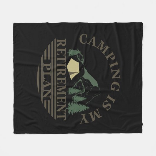 Camping ist mein Ruhestandsplan lustig Rentner Fleecedecke (Vorderseite (Horizontal))
