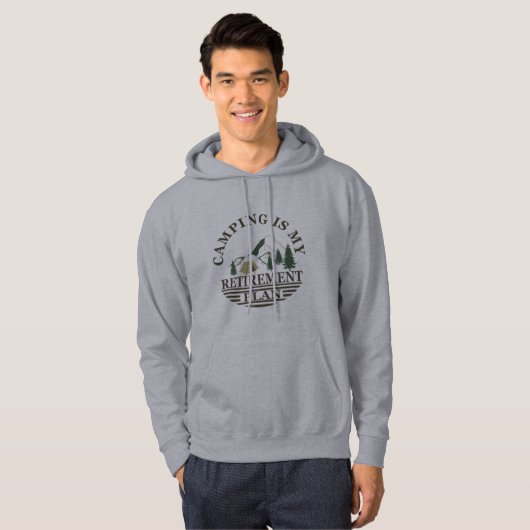 Camping ist mein Ruhestandsplan lustig Rentner Hoodie (Vorne ganz)