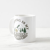 Camping ist mein Ruhestandsplan lustiger Camper Kaffeetasse (Vorderseite Links)