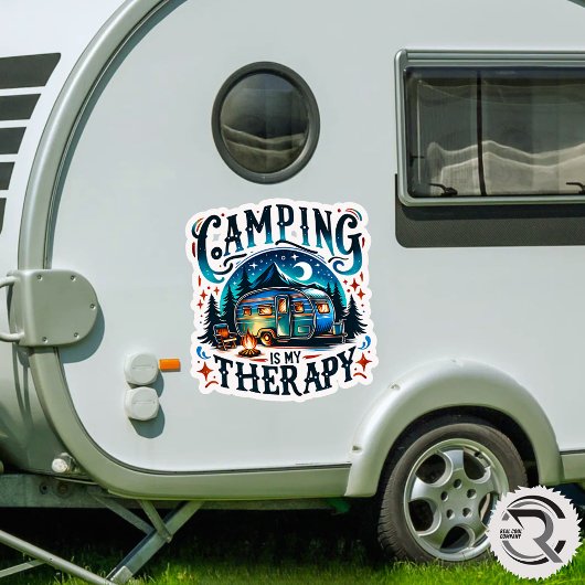 Camping ist mein Therapieaufkleber - Niedlicher Ca Aufkleber