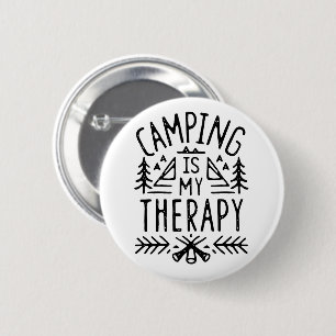 Camping ist mein Therapielustiger Camper Button