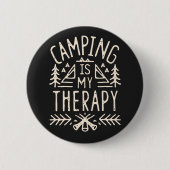 Camping ist mein Therapielustiger Camper Button (Vorderseite)