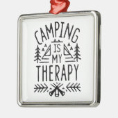 Camping ist mein Therapieretro-Waldfeuer Ornament Aus Metall (Links)