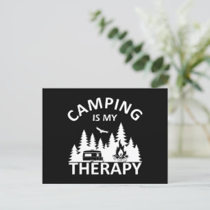 Camping ist mein Therapiewitterungsmotto Feiertagspostkarte