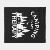 Camping ist mein Therapiewitterungsmotto Fleecedecke (Vorderseite (Horizontal))