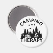 Camping ist mein Therapiewitterungsmotto Magnet (Vorderseite/Rückseite)
