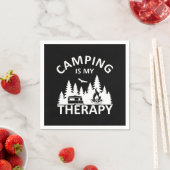 Camping ist mein Therapiewitterungsmotto Serviette (Beispiel)