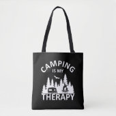 Camping ist mein Therapiewitterungsmotto Tasche (Vorderseite)