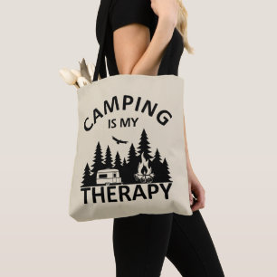 Camping ist mein Therapiewitterungsmotto Tasche