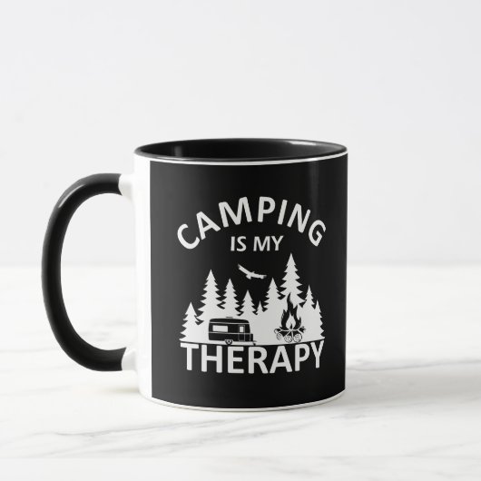 Camping ist mein Therapiewitterungsmotto Tasse (Links)
