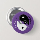 Camping ist mein Zen Ying Yang Teardrop Trailer Button (Vorne & Hinten)