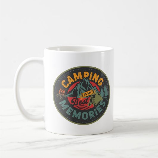 Camping ist meine beste Erinnerungen Kaffeetasse (Links)