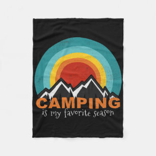 Camping ist meine Lieblingsjahreszeit Lustige Camp Fleecedecke