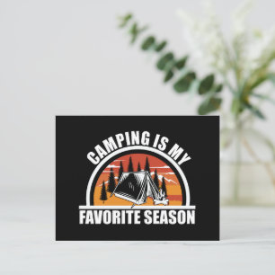 Camping ist meine Lieblingsjahreszeit lustiger Cam Feiertagspostkarte
