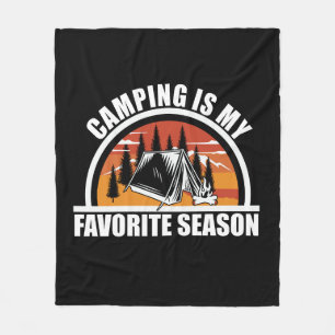 Camping ist meine Lieblingsjahreszeit lustiger Cam Fleecedecke