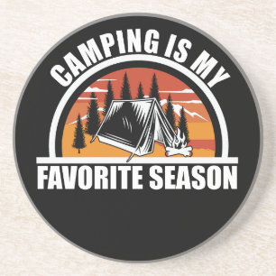 Camping ist meine Lieblingsjahreszeit lustiger Cam Getränkeuntersetzer