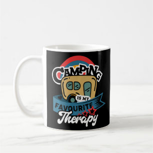 Camping ist meine Lieblingstherapie Funny Wanderca Kaffeetasse