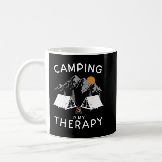 Camping ist meine Naturtherapie für Wanderer und C Kaffeetasse (Links)