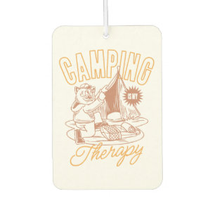 Camping ist meine therapeutische - Vintage Katze Autolufterfrischer