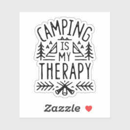 Camping ist meine Therapie Aufkleber