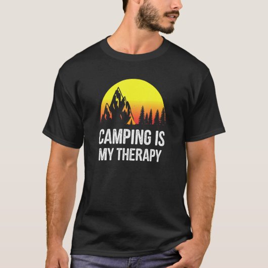 Camping ist meine Therapie - Camping T-Shirt (Vorderseite)