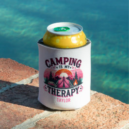 Camping ist meine Therapie Dosenkühler