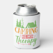 Camping ist meine Therapie Dosenkühler (Kanne Vorderseite)