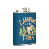 Camping ist meine Therapie Flachmann (Rechts)