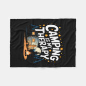 Camping ist meine Therapie Fleecedecke (Vorderseite (Horizontal))