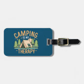 Camping ist meine Therapie Gepäckanhänger (Vorderseite horizontal)