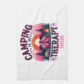 Camping ist meine Therapie Geschirrtuch (Vertikal)