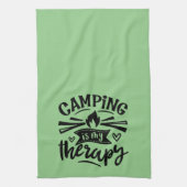 Camping ist meine Therapie Geschirrtuch (Vertikal)