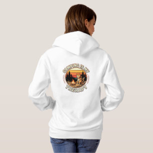 Camping ist meine Therapie Katzenliebhaber Outdoor Hoodie