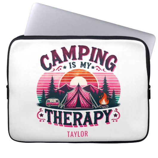 Camping ist meine Therapie Laptopschutzhülle (Vorderseite)