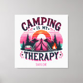 Camping ist meine Therapie Leinwanddruck (Vorderseite)