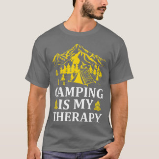 Camping ist meine Therapie lustig T-Shirt
