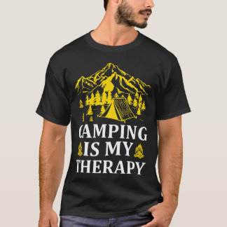 Camping ist meine Therapie lustig T-Shirt
