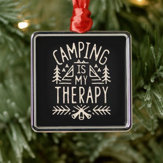 Camping ist meine Therapie lustige Camper zitiert Ornament Aus Metall (Baum)