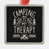 Camping ist meine Therapie lustige Camper zitiert Ornament Aus Metall (Vorne)