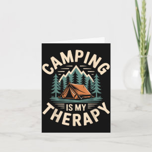 Camping ist meine Therapie lustiger Camper  Karte