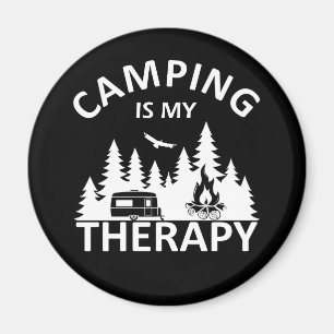 Camping ist meine Therapie lustiger Camper-Slogan Magnet