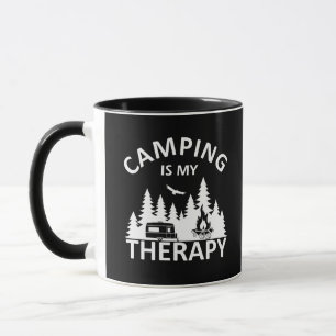 Camping ist meine Therapie lustiger Camper-Slogan Tasse