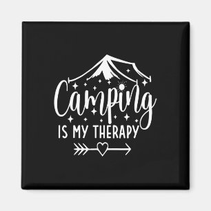 Camping ist meine Therapie Lustiger Camping-Fan Magnet