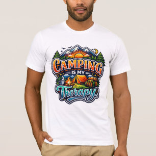 Camping ist meine Therapie Lustiges Camping Outdoo T-Shirt