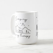 Camping ist meine Therapie & Millionen Star Hotel Kaffeetasse (Vorderseite Links)