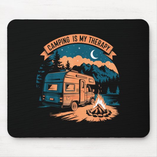 Camping ist meine Therapie Mousepad (Vorne)