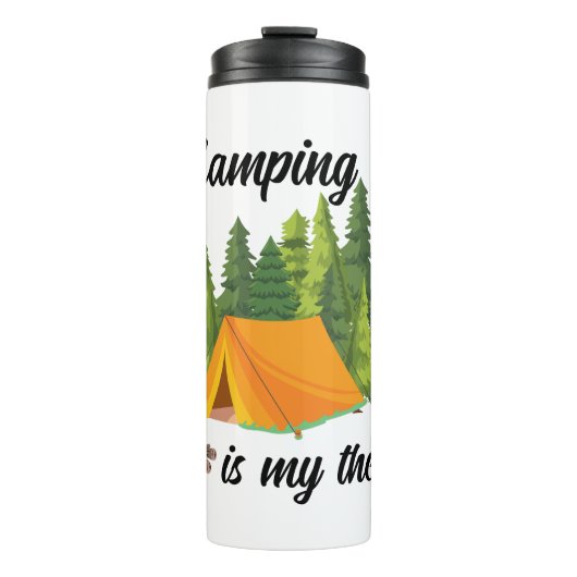 Camping ist meine Therapie niedlich Thermosbecher (Vorderseite)