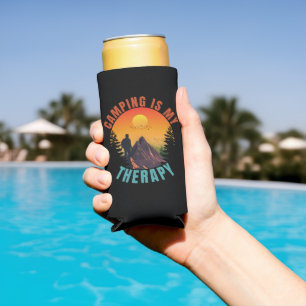 Camping ist meine Therapie Outdoor-Urlaub Geschenk Selters Dosenkühler