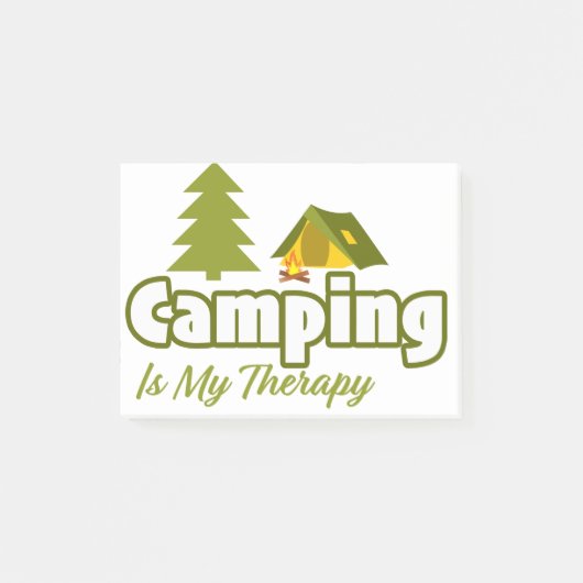 Camping ist meine Therapie Post-it Klebezettel (Vorderseite)
