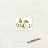 Camping ist meine Therapie Post-it Klebezettel (Auf Schreibtisch)